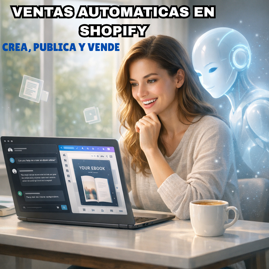 Ventas automaticas con shopify: crea, publica y vende. sin saber tecnolgia, paso a paso.